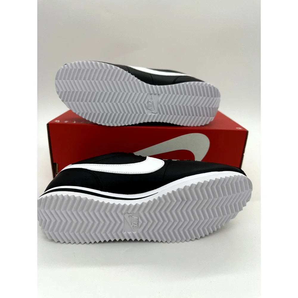 Nike Cortez Women's size 5.5 Black White Leather athleisure Shoes DN1791 001 - Picture 3 of 6